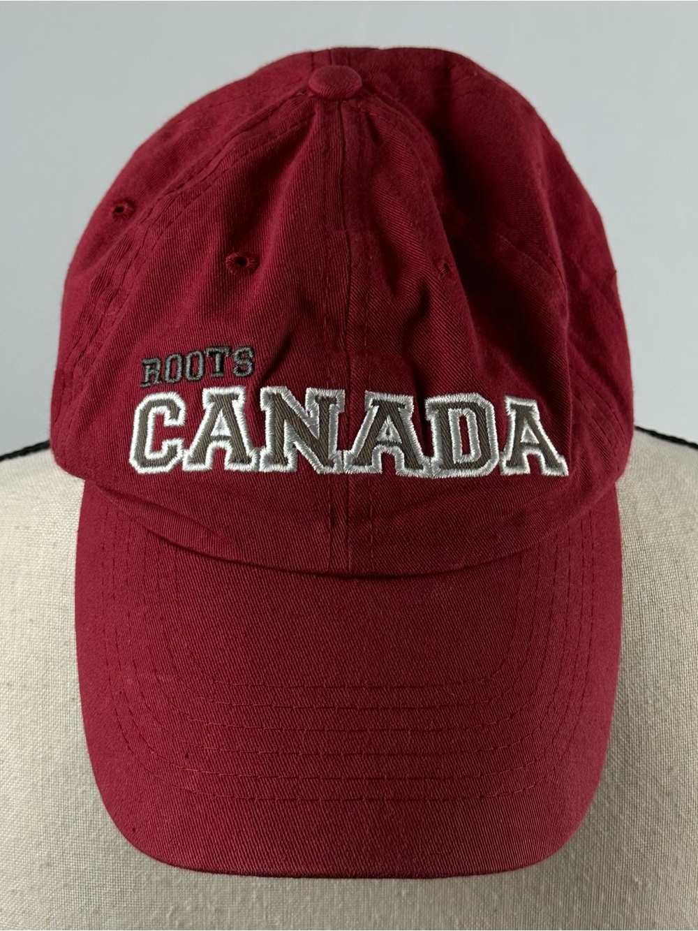 ROOTS Canada red cotton embroidered baseball cap - OS